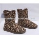 fashion leopard ankle classical winter snow boots